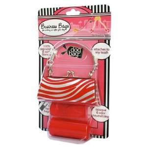  Doggie Walk Bags Zebra   Red   Unscented (Quantity of 3 