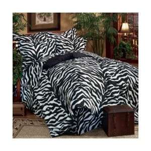  Black Zebra King Size 8 Piece Bed in a Bag   Animal Print 