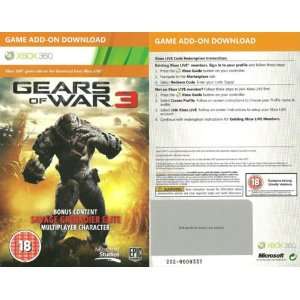  Gears of War 3: Savage Grenadier Elite DLC Card Code 