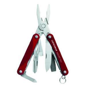  Leatherman 831189 Squirt PS4 Red Keychain Tool with Plier 