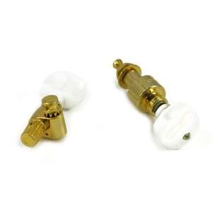  GEARED BANJO PEG 5 STRING ROUND GOLD/PEARL: Musical 