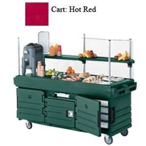  Hot Red Cambro CamKiosk KVC854 Vending Cart with 4 Pan 