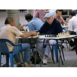Men Playing Chess, Sabana Grande District, Caracas, Venezuela, South 