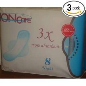  Ioncare Non anion Women Sanitary Pad Night Use (24 Pads (3 