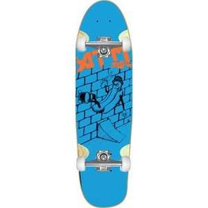  ATM Hot Dog Cruiser Complete Skateboard   7.75 Blue w/Raw 