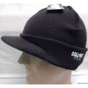  CALL OF DUTY MW3 Black Knitted Billed Cap, Hat BEANIE 