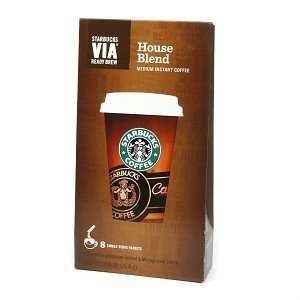 Starbucks Coffee Via Instant Coffee, House Blend, 8 ea  