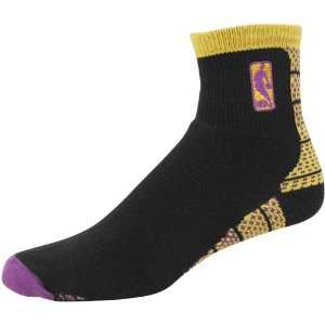  NBA NBA Black Gold Purple Pulse Crew Socks: Sports 