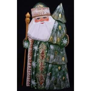   SANTA HAND CARVED/PAINTED (#0851) with Christmas Tree 