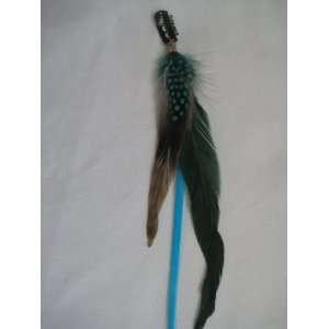  Feather Hair Extension Clip Ins Blue Color 12 13 Inches 