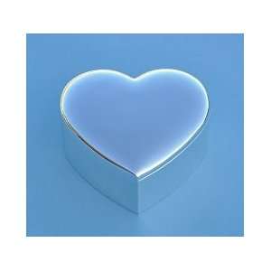    Small Nickel Plated Heart Shaped Jewelry Box: Everything Else