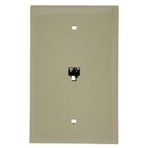  Leviton 40539 PMI Midsize Telephone Wall Jack, 6P4C, Ivory 