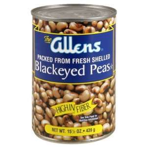 Allens, Bean Black Eye Peas, 15.5 Ounce: Grocery & Gourmet Food