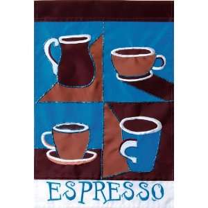  Espresso House Applique Flag: Patio, Lawn & Garden