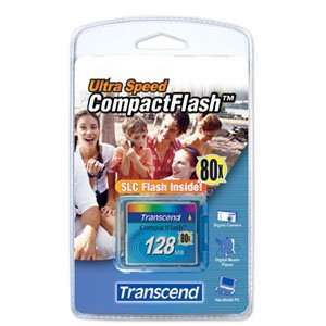Transcend 128MB CompactFlash Card   80x. 128MB COMPACT FLASH CF CARD 
