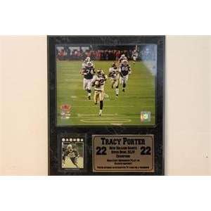   Champion New Orleans Saints Tracy Porter 12 in. x 15 in. Card Plaque