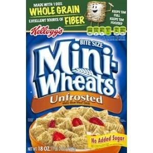 Kelloggs Bite Size Mini Wheats Unfrosted Whole Grain Wheat Cereal (4 