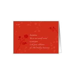 15th wedding anniversary invitation   floral card Card 
