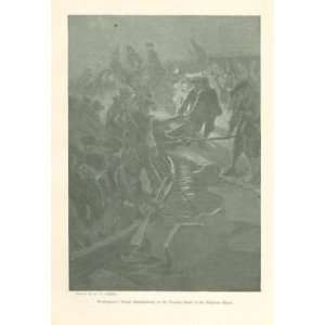  1898 Print Revolutionary War Disembarking From Trenton 