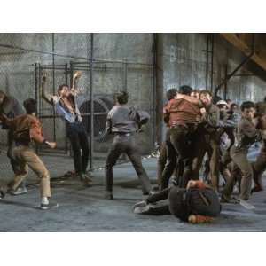  Jets and Sharks Fight, Scene from West Side Story 