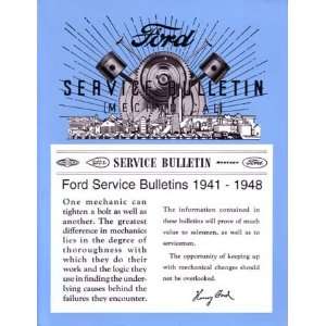  1941 1946 1947 1948 FORD Car Truck Service Bulletins 