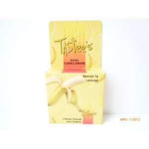 Tastees Condoms Banana Flavor Box of 3 3 WITH FREE EXPEDITED SHIPPING 