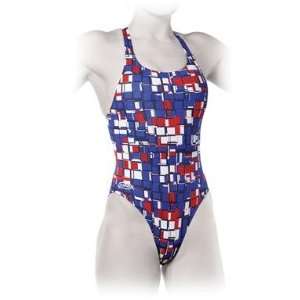  Finis Aquatuff Bladeback New York Patriot   Female 34 Blue 