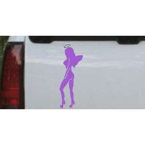 Sexy Angel Girl Car Window Wall Laptop Decal Sticker    Purple 32in X 