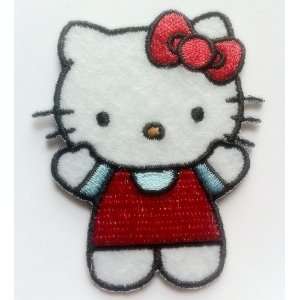 Hello Kitty Say Yeah Jumping Iron on Patch Applique Decoration Piece 