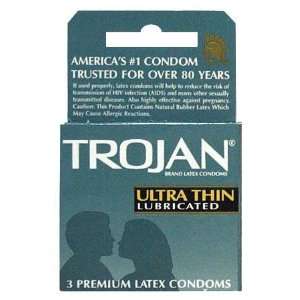  Trojan Ultra Thin Lubricated Latex Condoms   144 Count 
