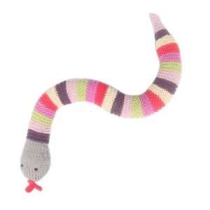  Pebble Baby Rattle   Snake Knitted in Pink & Purple: Toys 