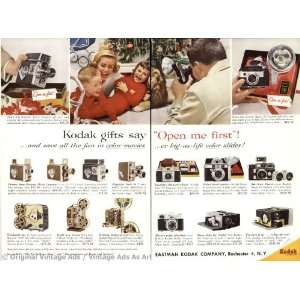  1958 Kodak Kodak gifts say open me first Vintage Ad 