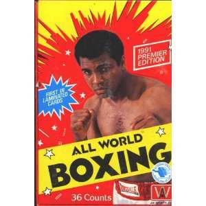  1991 All World Boxing Trading Card Wax Box: Sports 