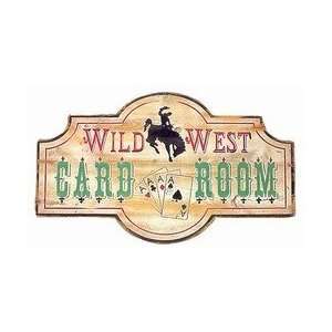  Wild West Card Room Old Time Western Sign: Home & Kitchen