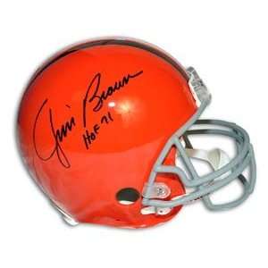  Jim Brown Signed Browns Full Size Authentic Helmet   HOF 