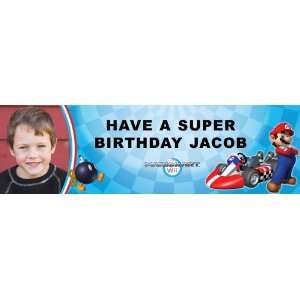   Kart Wii Personalized Photo Banner Large 30 x 100 Toys & Games