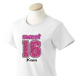 SWEET SIXTEEN Birthday Personalized T Shirt ALL SIZES  
