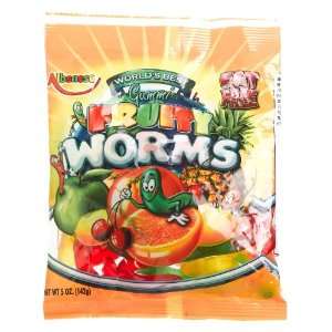 Albanese Gummi Fuity Worms, 5 Ounce Bags (Pack of 12):  