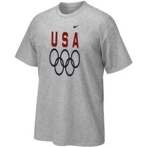  Nike USA Olympic Team Youth Ash 5 Rings T shirt: Sports 