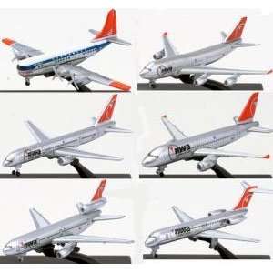 New Ray Northwest Airlines Complete Set of 6 Mini Sky Pilot Airplane 