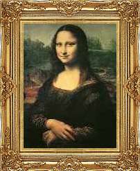 XL FRAMED Leonardo Da Vinci Mona Lisa Repro CANVAS ART  