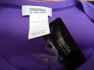 Sonia By Sonia Rykiel BNWT Soft Wool Purple Stud Cardigan 2 UK 10/12 