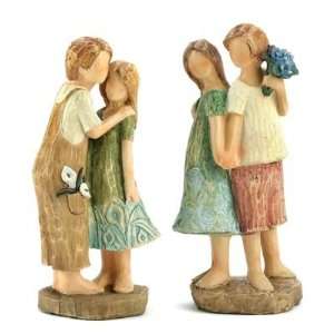  Country Love Young Couples Romance Statue Figure Set