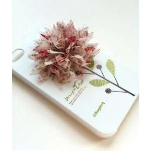 3D Korean Cloth Art Design iPhone4/4S Flower Design Tree Hard Casey 
