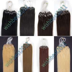 100S Loop micro ring tips human hair extensionS 8colors Multiple 
