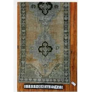    4x13 Hand Knotted Oushak Turkey Rug   43x137