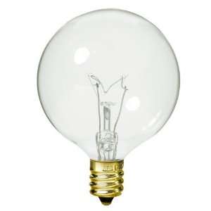 Halco 4004   60 Watt Candelabra Light Bulb   G16 Globe   Clear   3000 