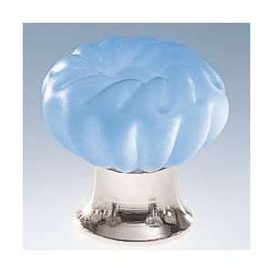  Omnia 4341/30FAZ26 Rose Glass Knob Knob   Frosted Azure 