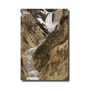  Waterfall Yellowstone River Wyoming Giclee Print
