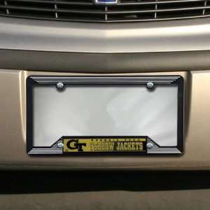  Georgia Tech Yellow Jackets Black Plastic License Plate 